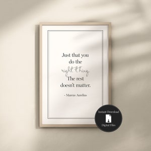 Marcus Aurelius Quote, Stoicism Print, Digital Download, Minimalist Wall Art