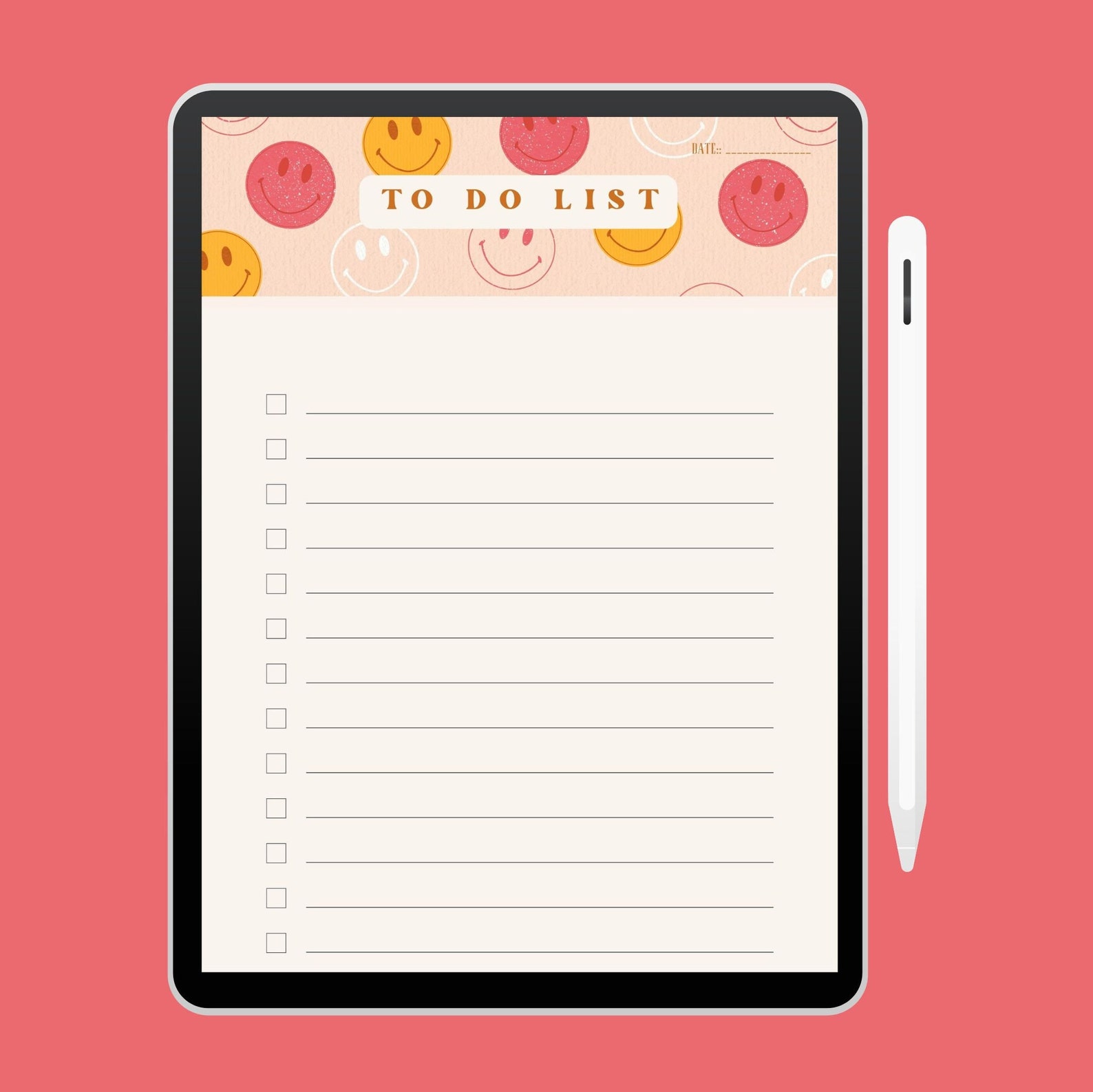 To Do List, Retro Digital to Do List, Digital to Do List, Weekly