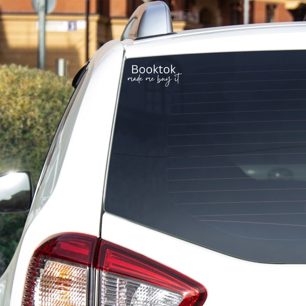 Booktok Made Me Buy It Decal Sticker for Book Lover, Bookish, Car Decal, Bookish Romance Book Decal, Book Gift, Bookish Car Decal