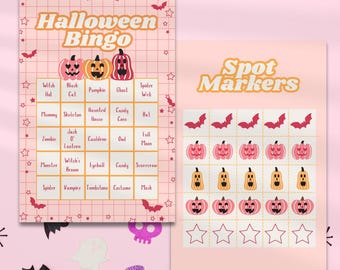Editable Halloween Bingo Game | Class Party, Adult Drinking Game (Digital Download)