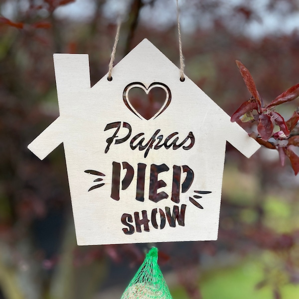 Piepshow | Vogelfutterstation | Meiselknödel-Aufhängung | Geschenk | Papa | Mama | Opa | Oma | Vogelfreunde |