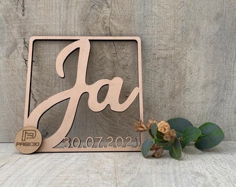 Persönliches Hochzeitsgeschenk mit Datum Hochzeit | Hochzeitstag | Jahrestag | Verlobung | Valentinstag