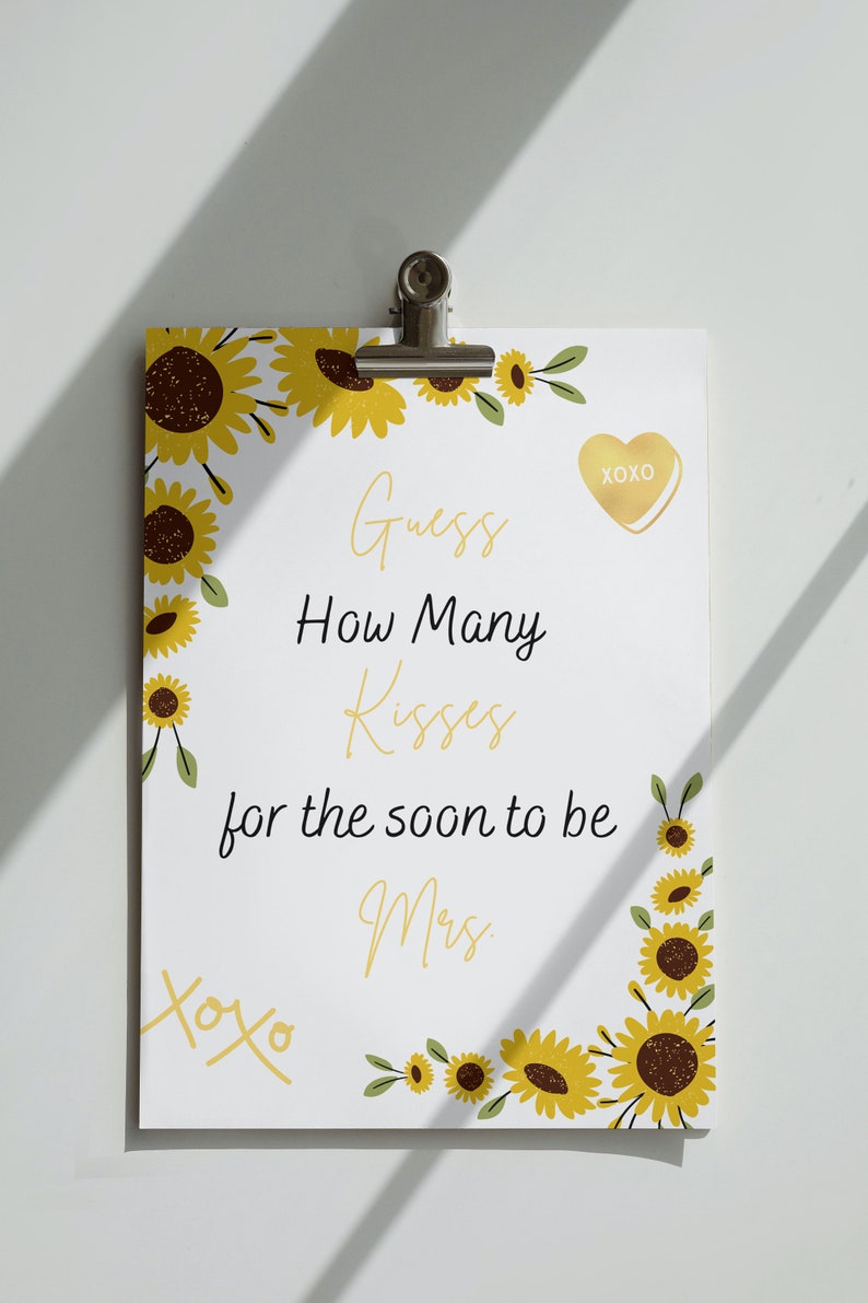 Sunflower Bridal Shower Games Bridal Party Games Printable Etsy