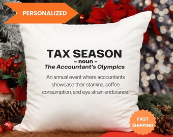 Funny Accountant Definition Pillow Gift for Him Her, Tax Season Bookeeper Coworker, Accounting Graduation Decoration Cushion, Gift for CPA