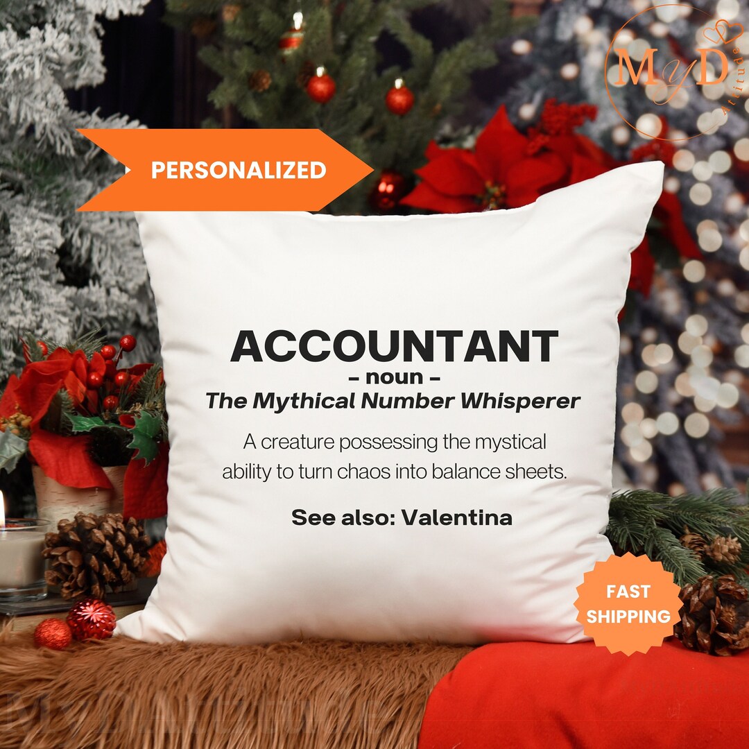 Personalized Funny Accountant Definition Pillow Gift, Mistical