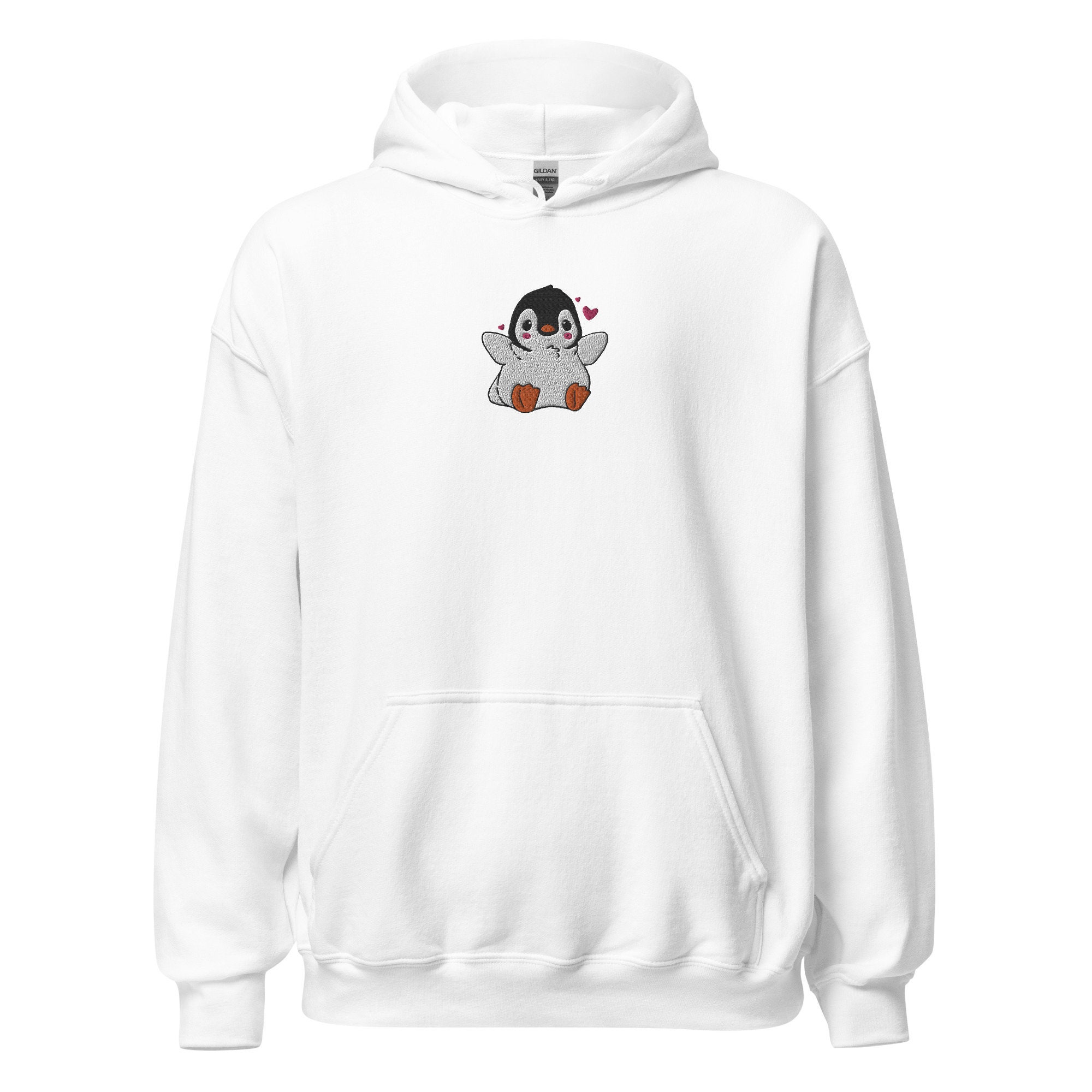 Discover Embroidered Penguin Hoodie, Kawaii Penguin Hoodie, Cute Bird Hoodie