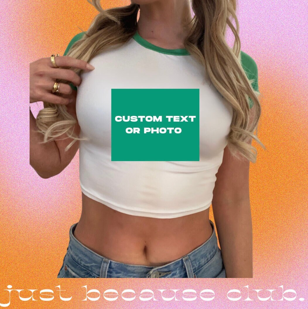 90s Ringer Crop Top - Etsy