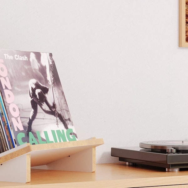 Vinyl Record Display - display up to 50 of your fave albums right by your turntable. Modern, minimalist and super easy to assemble