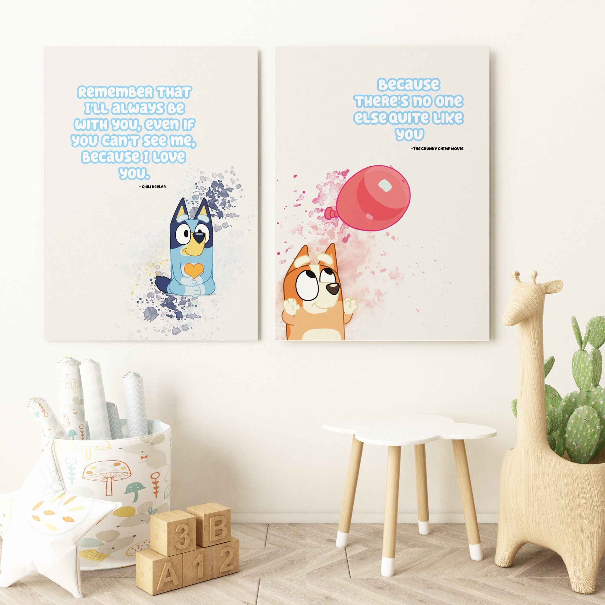 Bluey Nursery Decor Custom Made. Poster Image Picture for Etsy Ireland