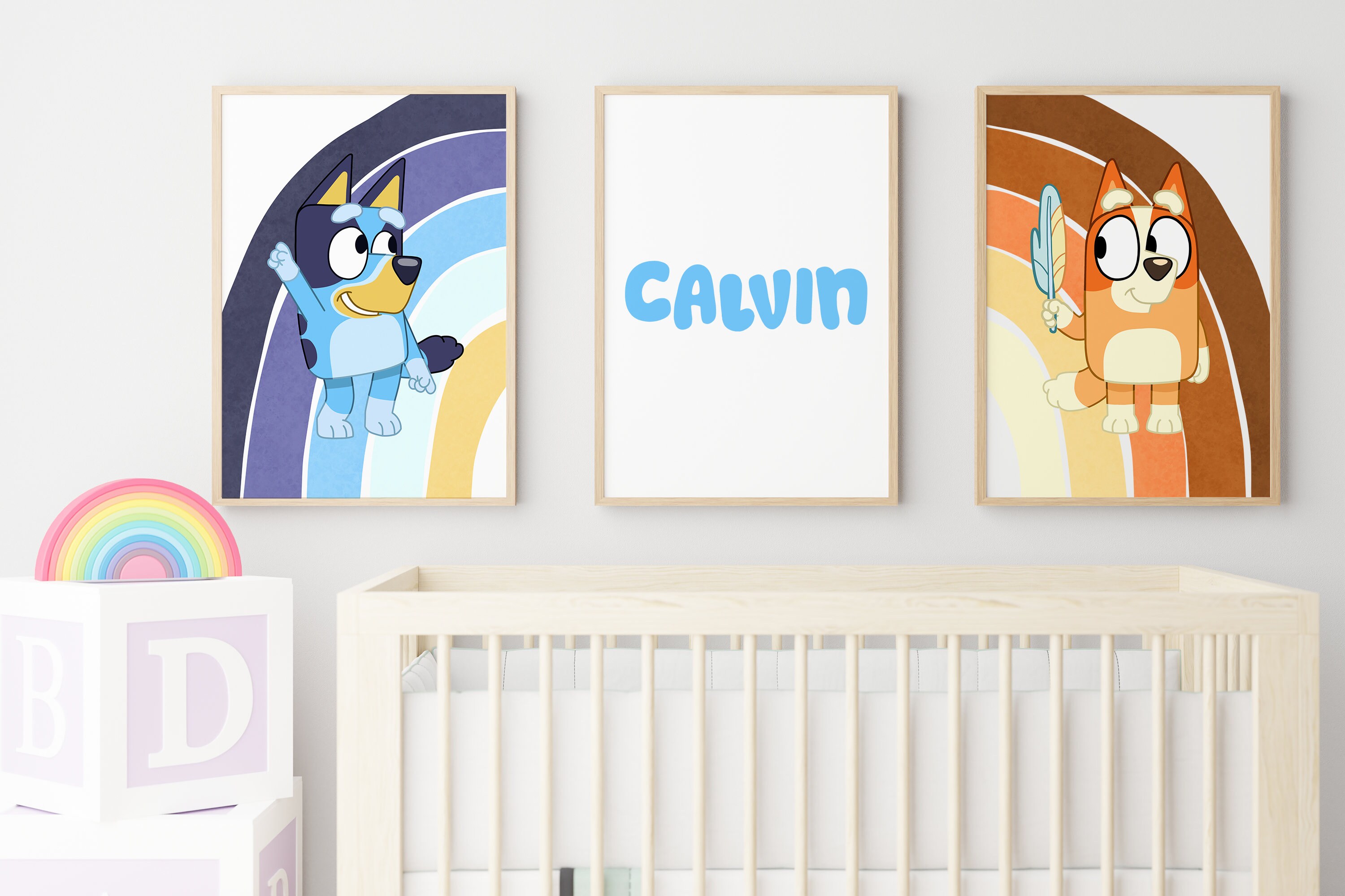 Bluey Nursery Decor Custom Made. Poster Image Picture for Etsy Australia