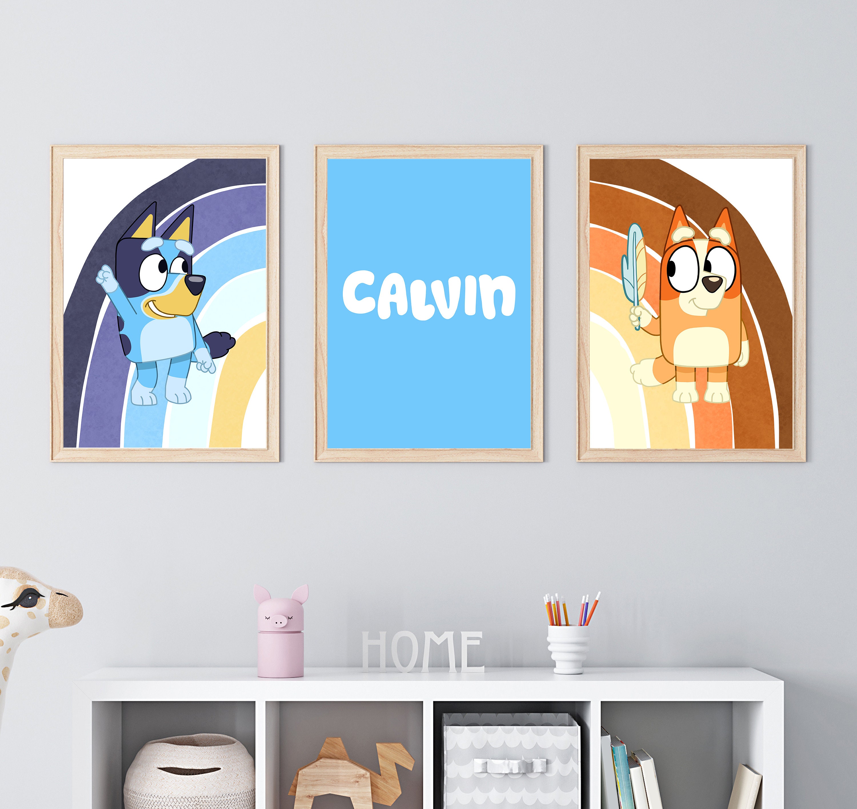 Bluey Nursery Decor Custom Made. Poster Image Picture for Etsy Australia