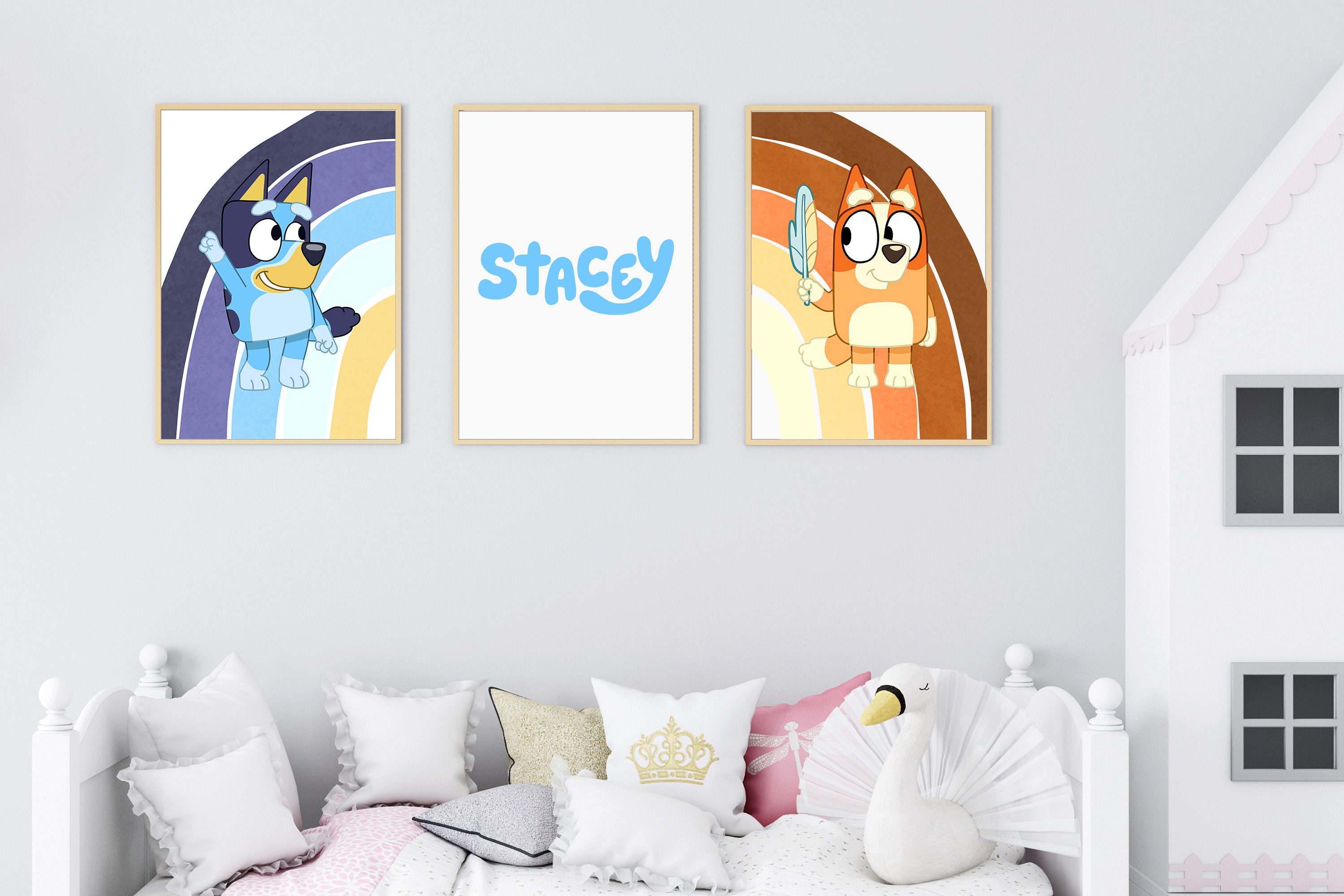 Bluey Nursery Decor Custom Made. Poster Image Picture for Etsy Australia
