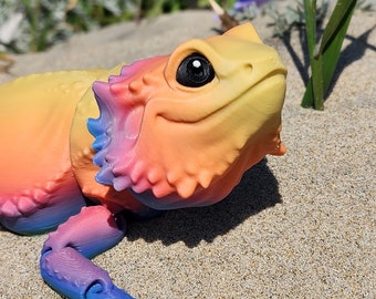 Life Size Bearded Dragon Articulated Toy! - Custom Color Options - Handmade - Fidget Toy - Cool Gift Idea