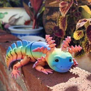 Axolotl Articulated Fidget Toy, Customizable Colors, Adorable Gift, Fun!