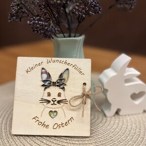Kleiner Wunscherfüller zu Ostern aus Holz - personalisiert