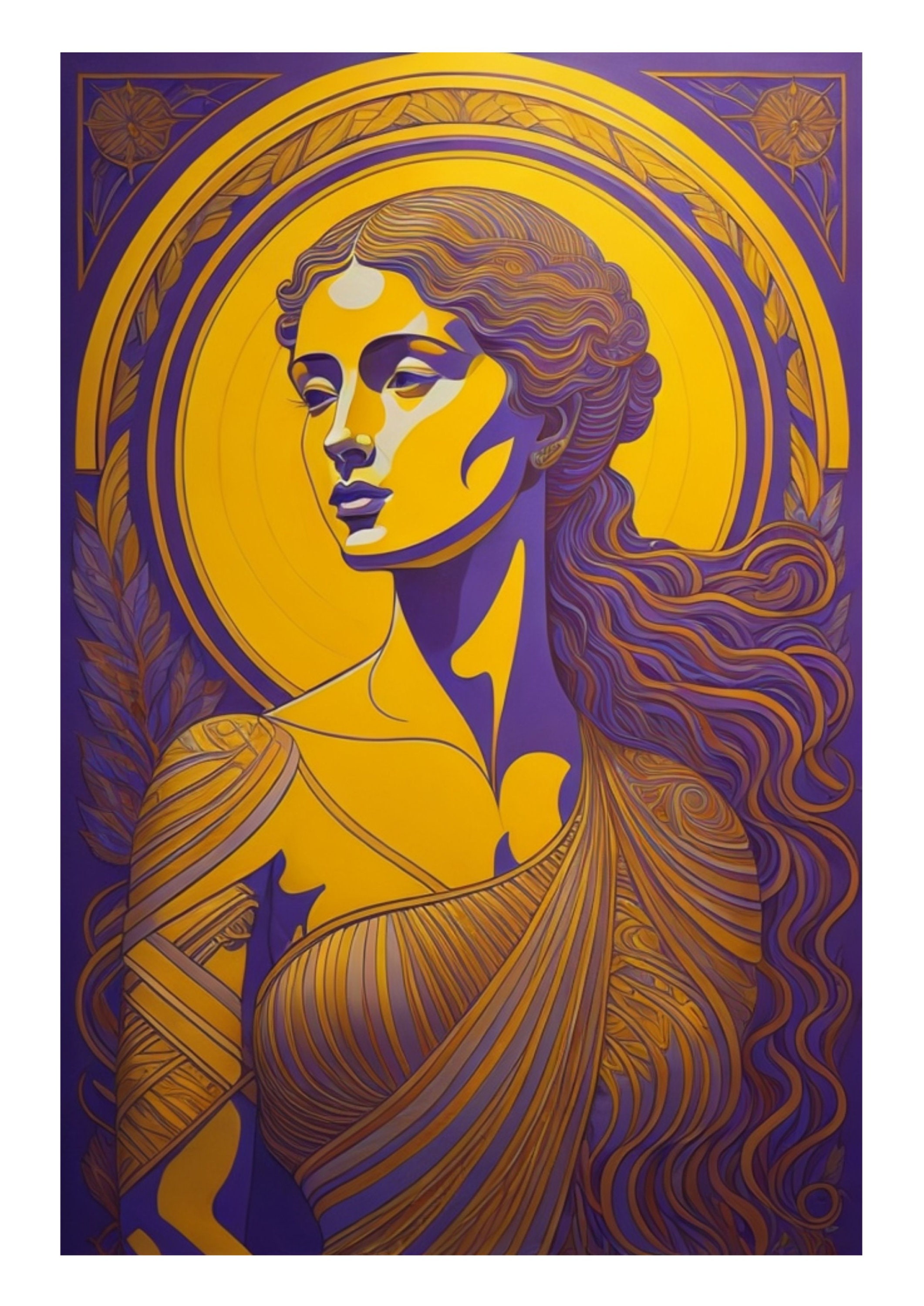 Moon Goddess Poster. Printable Digital Art Instant Download - Etsy