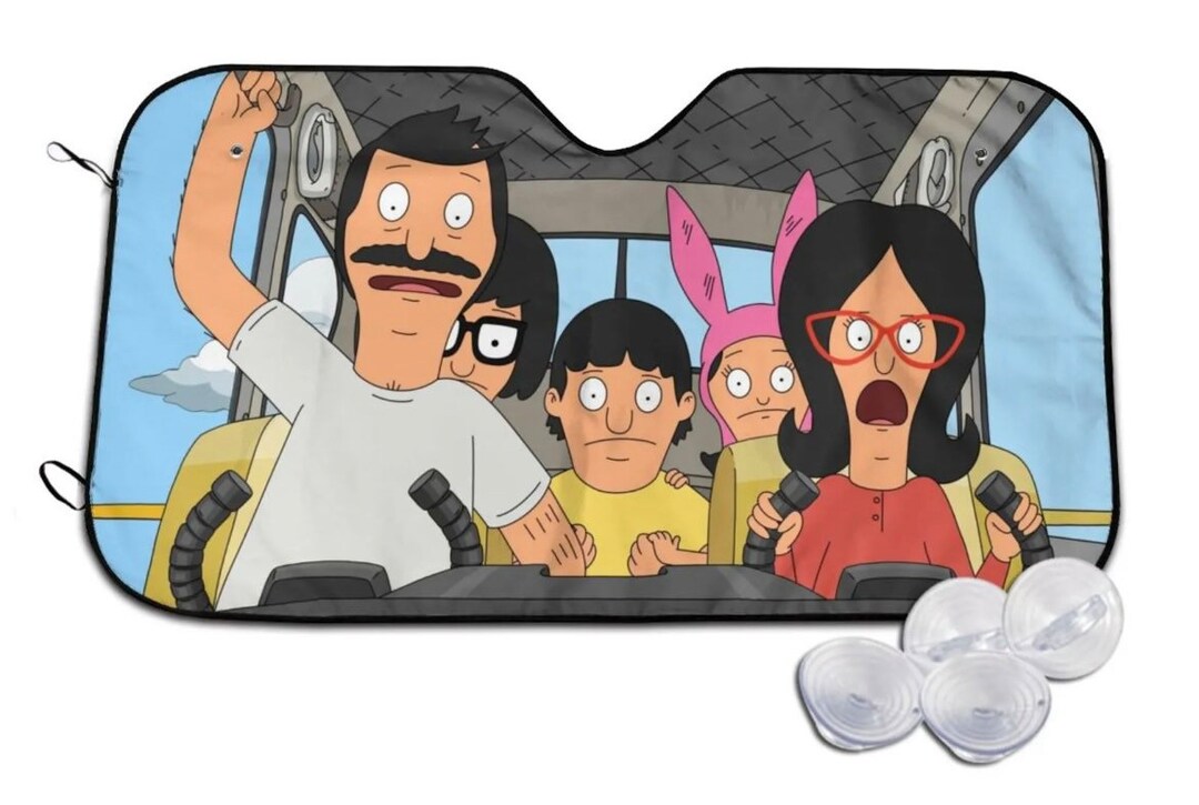 Bobs Burgers Car Shade Bobs Burgers Windshield Shade Bobs Etsy
