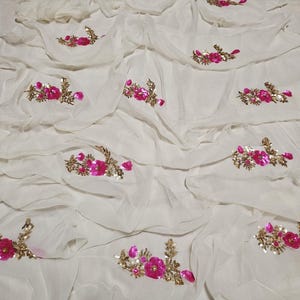 Bollywood Handmade Chiffon Saree for Women Partywear Sarees for Engagement Function, Designer Saree for Wedding Function USA, Saree Gift