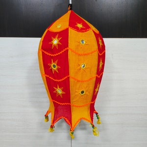Indian Cotton Living Room Lampshades, Indian Wedding Decor Lanterns, Christmas decor, Diwali Decorative Lanterns Party Lanterns