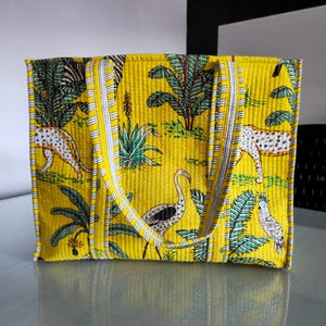 Indian Print Cotton Tote Bag Eco Friendly Sustainable Sturdy Grocery Shopping Tote Bag Handmade Boho Bag Quilted Tote Bag Market Bag