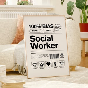 Social Work Poster, Social Worker Gifts, Social Worker Office Decor, School Social Worker, Funny Poster, School Social Worker