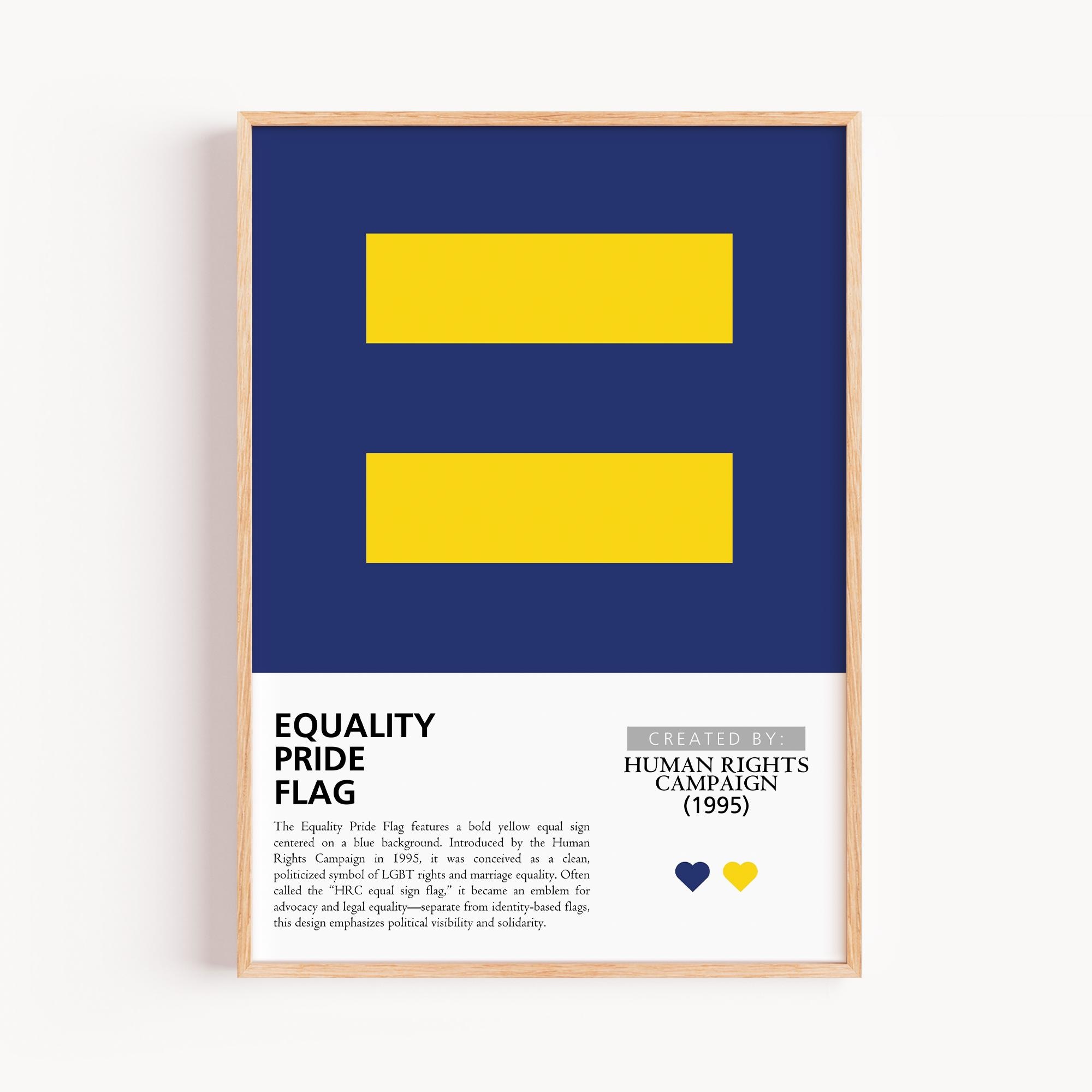 Equal Human Rights Pride Flag, Equality Flag Print, Equality Pride Flag ...