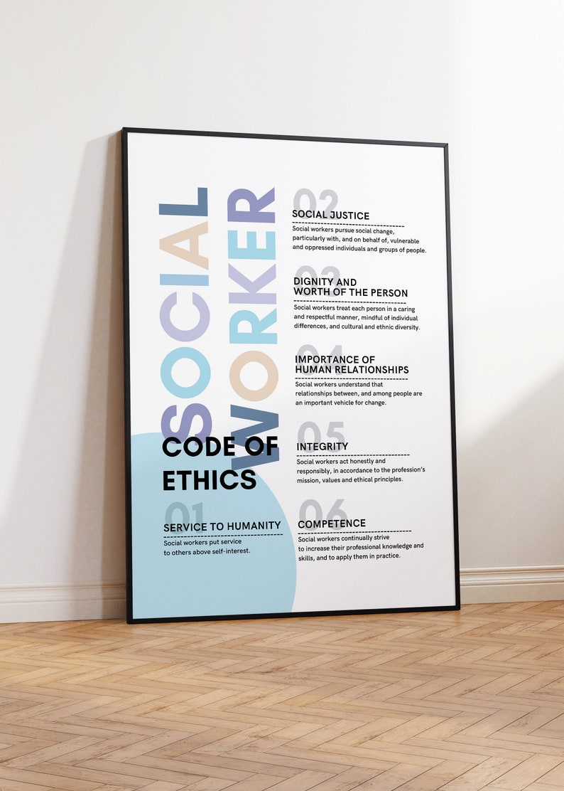 Social Worker Code of Ethics, Social Work Values, NASW Code of Ethics ...