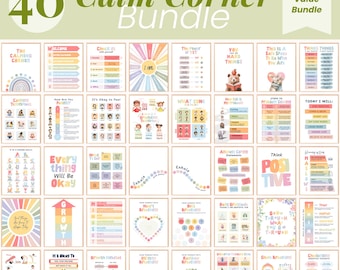 Calm Corner Posters, Calming Corner Posters, Homeschool Decor, Feelings Chart, Emotions Chart, Zone Of Regulation, Kids Mental Health Poster
