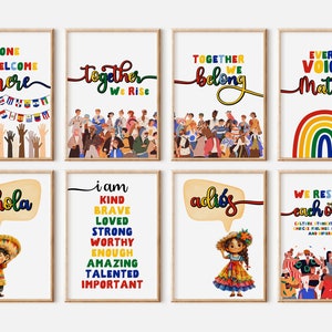 24 Hispanic American Heritage Month poster Hispanic Heritage Month prikbord Spaanse prenten Spaanstalige landen Vlaggen diversiteit