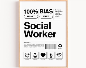 Social Work Poster, Social Worker Gifts, Social Worker Office Decor, School Social Worker, Funny Poster, School Social Worker