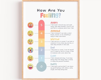 Feelings Thermometer, Mood Meter Poster, Emotions Chart, Feelings Chart, How Are You Feeling, Calm Corner, Montessori Homeschool Decor