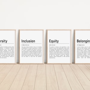 Racial Equality, Diversity Poster, DEIB Poster, Diversity Equity And Inclusion, Inclusion Poster, Belonging Definition DEI, Equity Poster