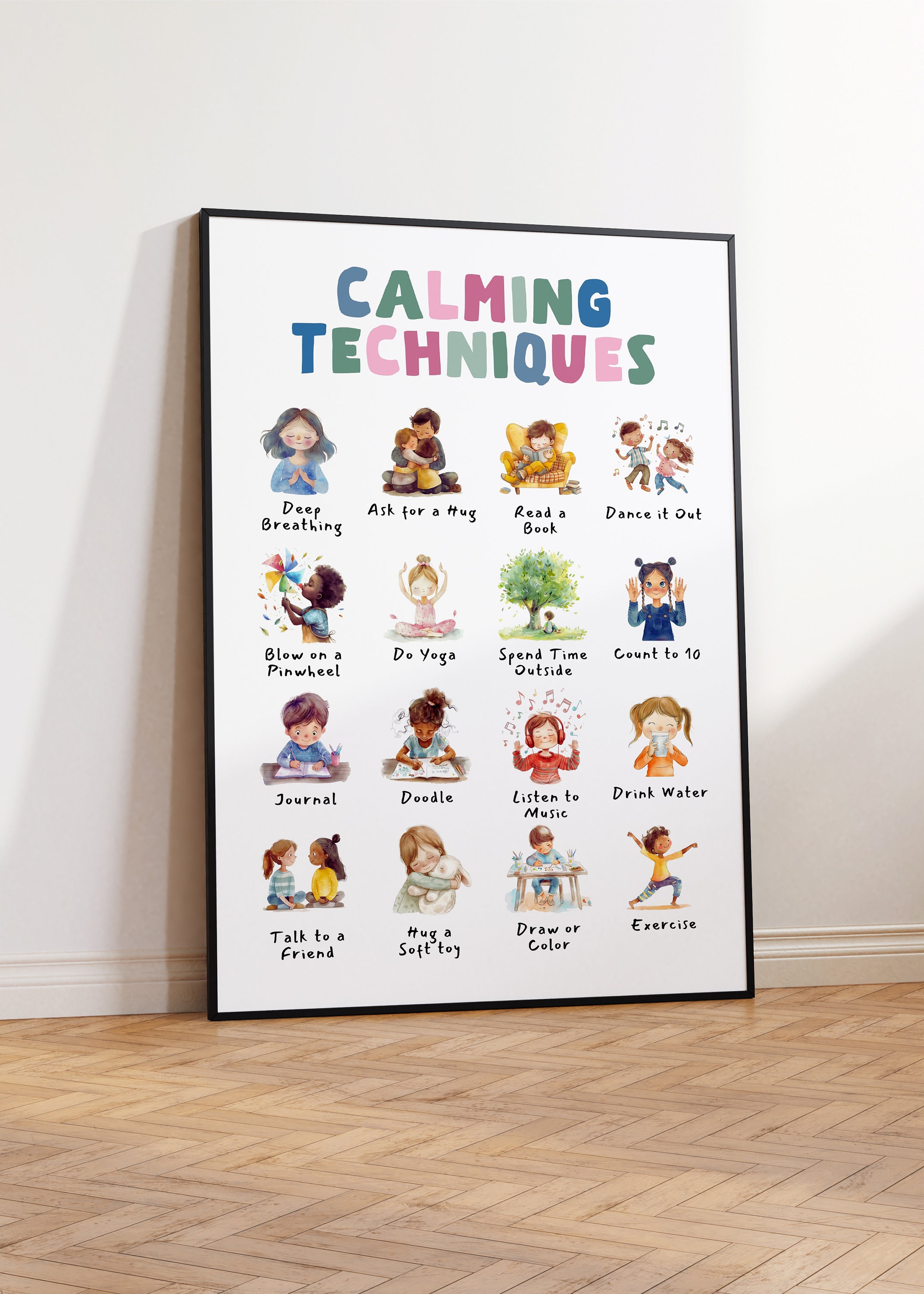Calming Techniques Poster, Coping Skill Poster, Stress Management ...