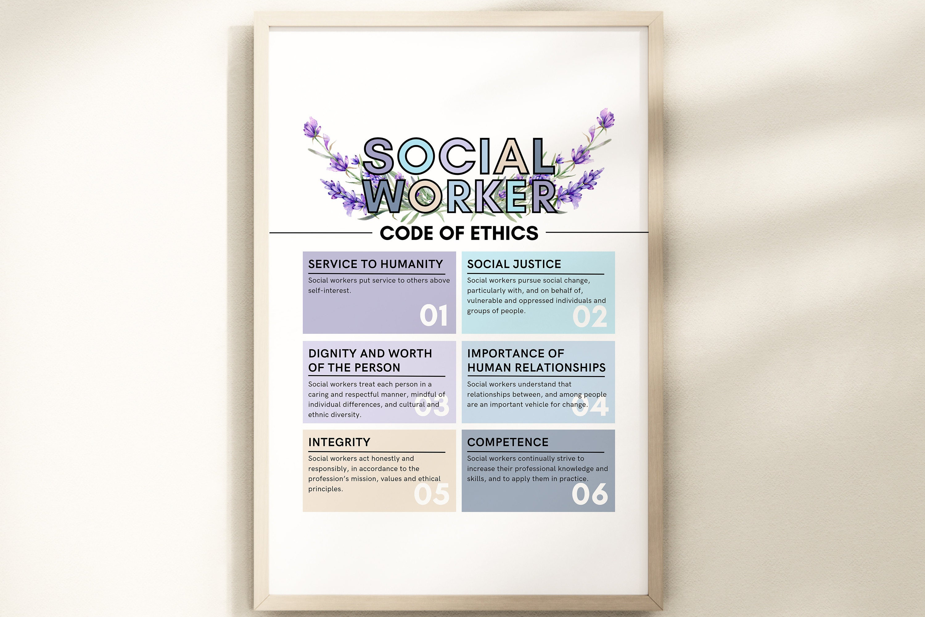 Social Worker Code of Ethics Social Work Values NASW Code of - Etsy