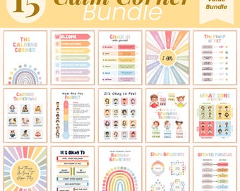 Calm Down Posters For Kids, School Counselor Office Emotional Regulation Coping Skills Mental Health Prints, Calm Down Corner Self Help