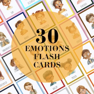 Emotionen Karteikarten, Montessori Gefühlskarten, Gefühle Karteikarten, beruhigende Ecke Dekor, Lernkarten, Kinder Emotionskarten