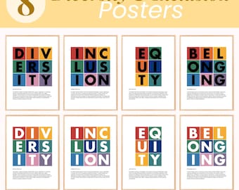 Diversity Poster, Diversity Equity And Inclusion Poster, Diversity Art, DEIB Poster, DEI Posters, Inclusive Wall Art, Equity Posters