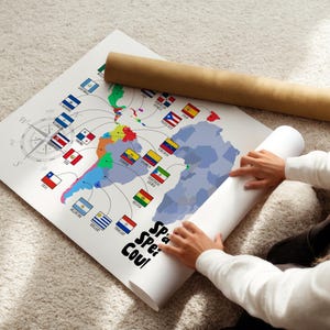 Spanish Speaking Countries Map, Hispanic Countries, Hispanic Heritage Month Bulletin Board, Hispanic Flags, Hispanic Countries flags image 3