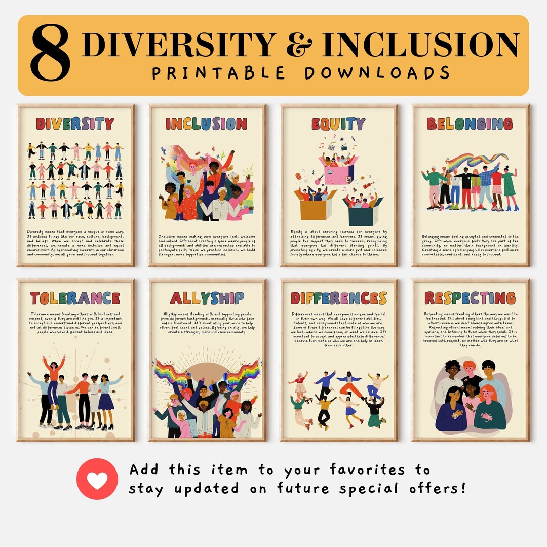 Diversity Equity Inclusion DEI Posters Classroom Affirmation Posters Diversity Equity Inclusion DEI Posters Classroom Affirmation Posters