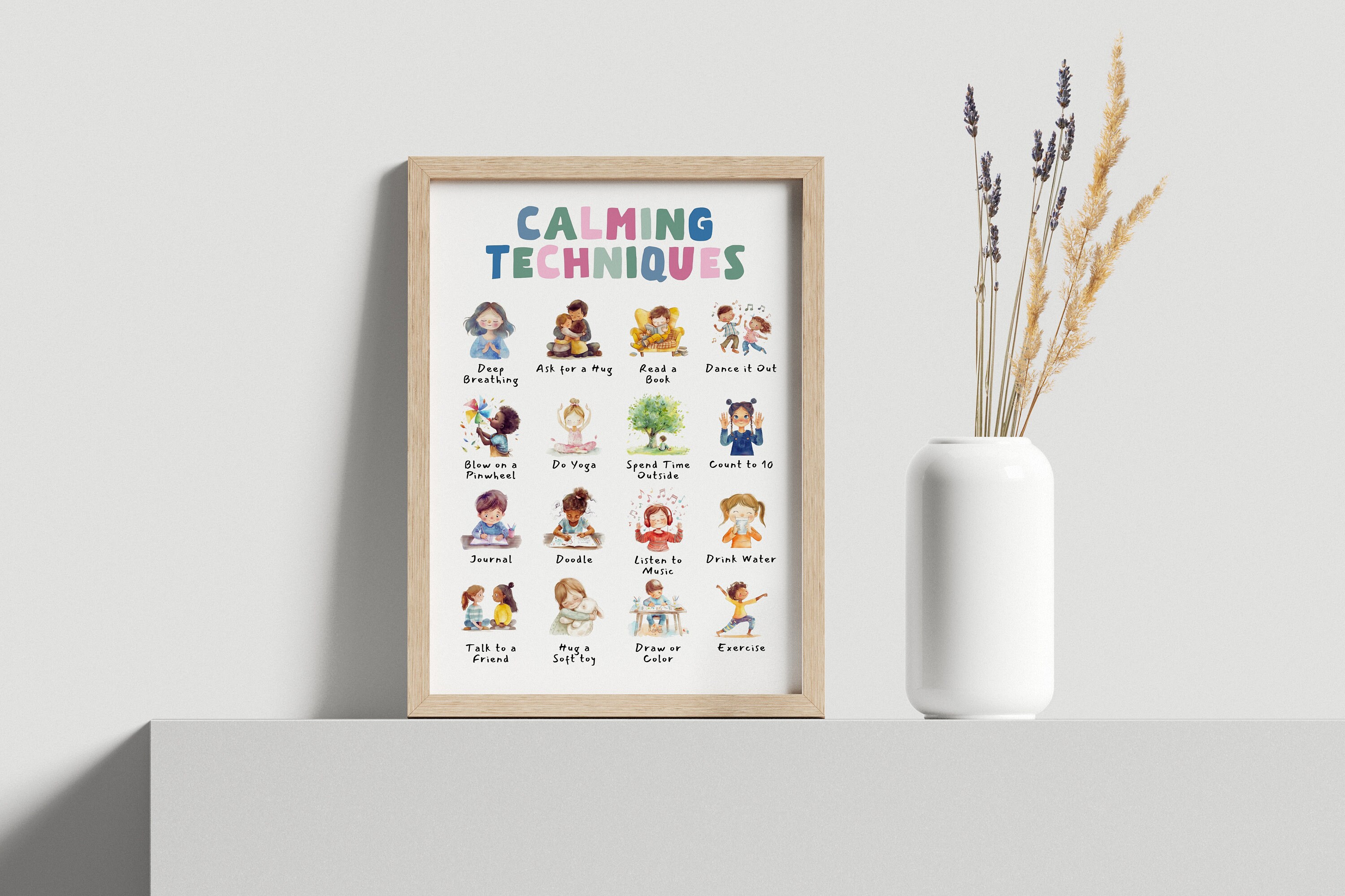 Calming Techniques Poster, Coping Skill Poster, Stress Management ...