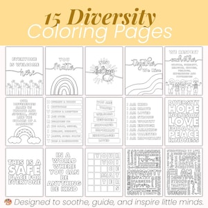 Inclusive Coloring Pages, Positive Affirmation Coloring Worksheet, Pride Coloring Pages Adults, Mental Health Inspirational Quotes Kids