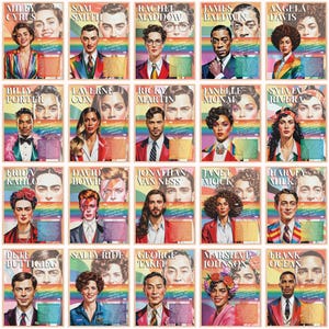 LGBT History Art, Pride Month Posters Retro, LGBTQIA Pride Home Decor, Inclusive Pride, LGBTQ History Queer Quote Design Figure Classroom