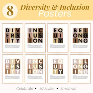 Inclusion Poster For Classroom, Equity Definition, Diversity Art Print, Conselor Office Decor, Inclusive Wall Sign, Safe Space Sign