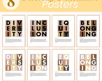 Inclusion Poster For Classroom, Equity Definition, Diversity Art Print, Conselor Office Decor, Inclusive Wall Sign, Safe Space Sign