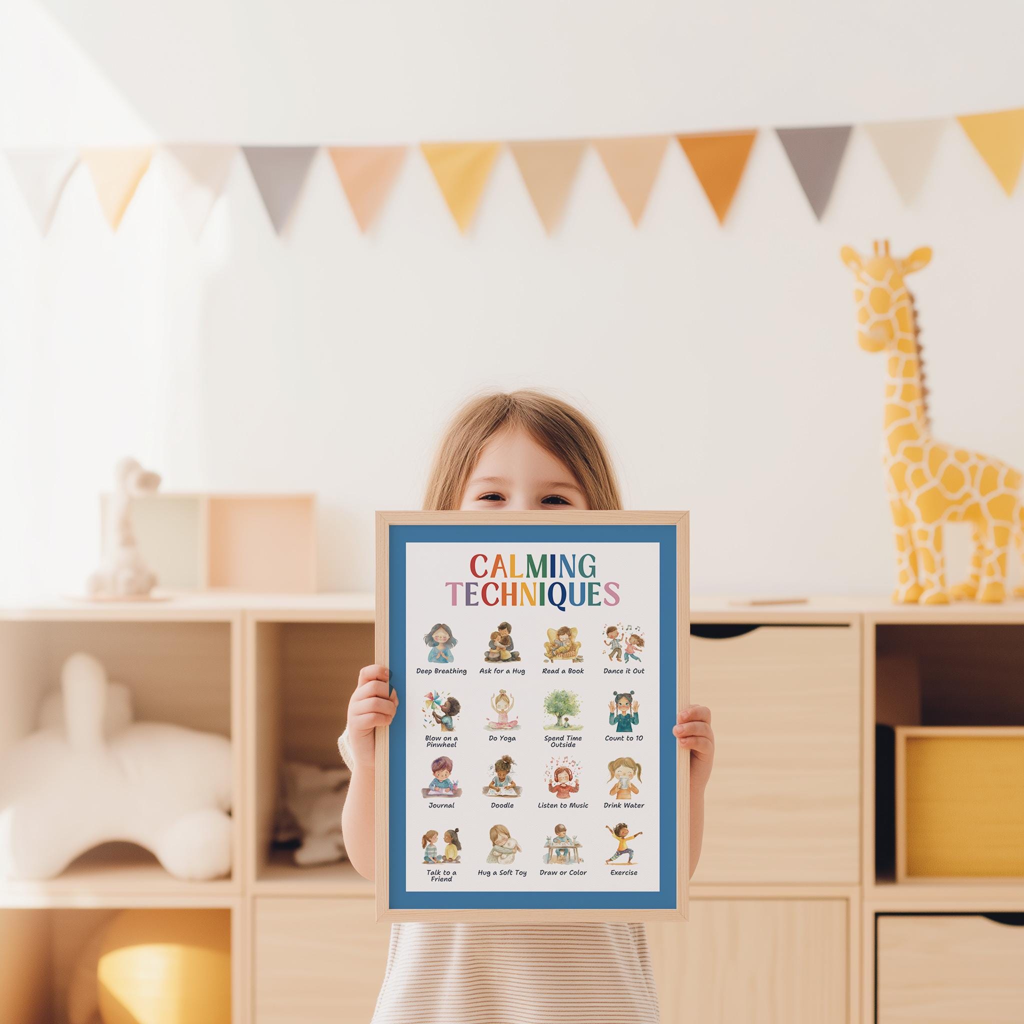 Calming Techniques Poster Toddler, Calm Down Strategies, Coping Skills ...