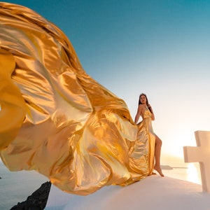 Photography Dress, Flying Dress For Photoshoot, Long Flying Dress, Santorini Dress, Wedding Dress, Long Train Dress, Pre Wedding Dress