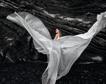 Flying Dress, Flying Dress For Photoshoot, Long Flying Dress, Maternity Dress, Wedding Dress