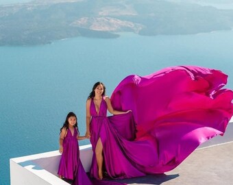 Flying Dress For Mom And Daughter, Flying Dress For Kids, Photography Dress, Photoshoot Dress, Wedding Dress, Flying Dress