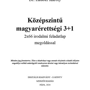 Középszintű magyarérettségi 31 2x66 irodalmi feladatlap megoldással afbeelding 3