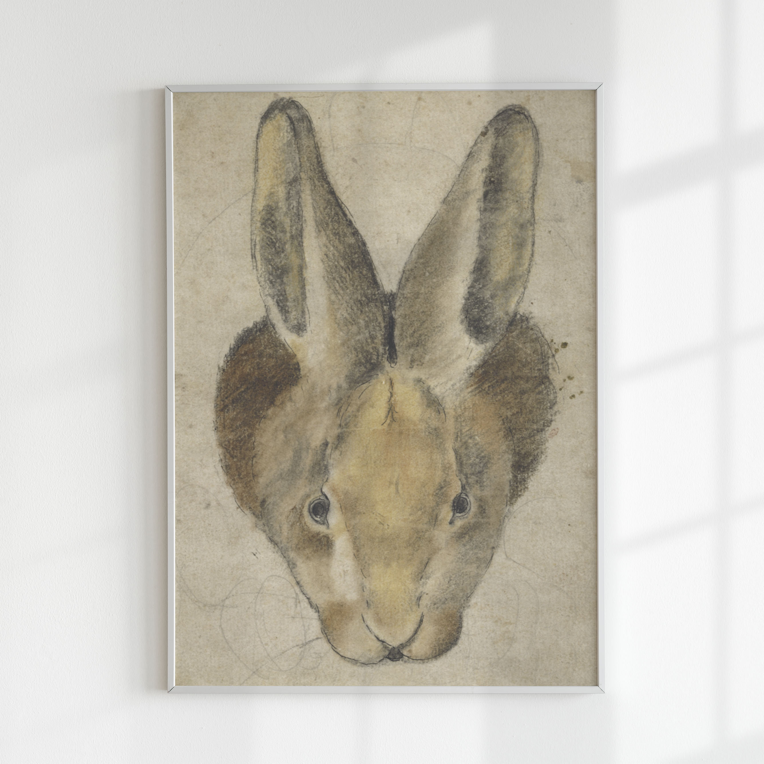 Vintage Painting Rabbit Hare Hase Von Vorn Hans Asper Swiss 1499